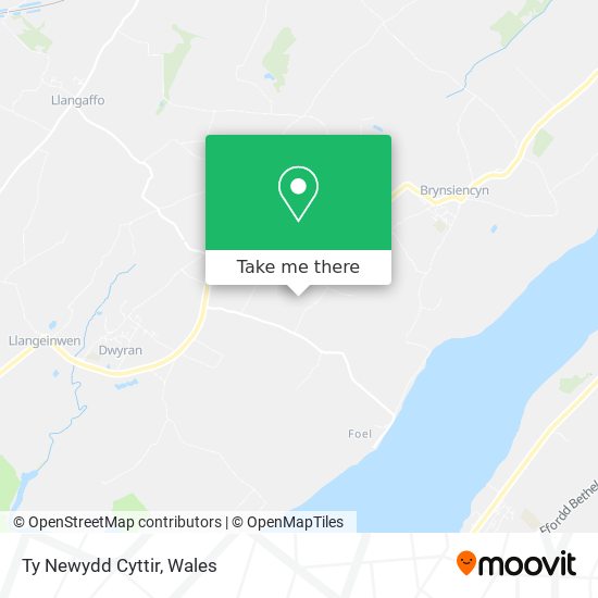 Ty Newydd Cyttir map
