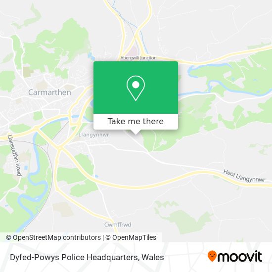 Dyfed-Powys Police Headquarters map