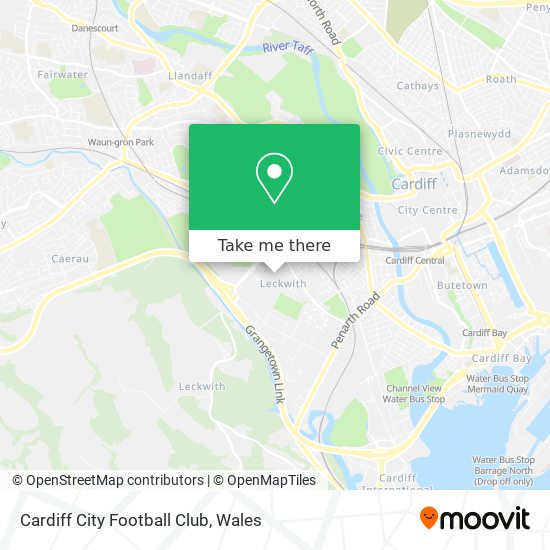 Cardiff City Football Club map