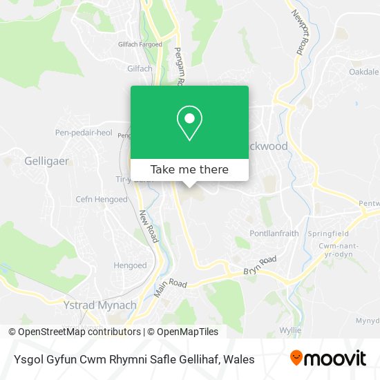 Ysgol Gyfun Cwm Rhymni Safle Gellihaf map