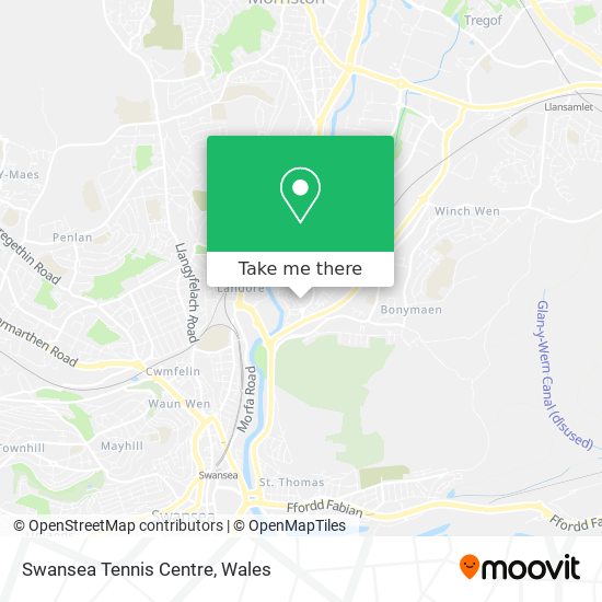 Swansea Tennis Centre map