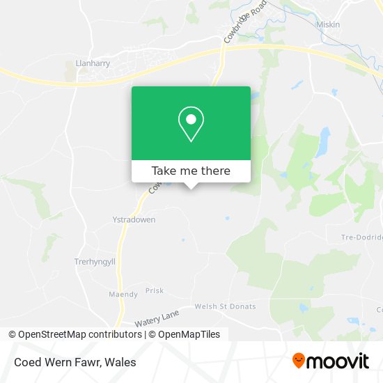 Coed Wern Fawr map