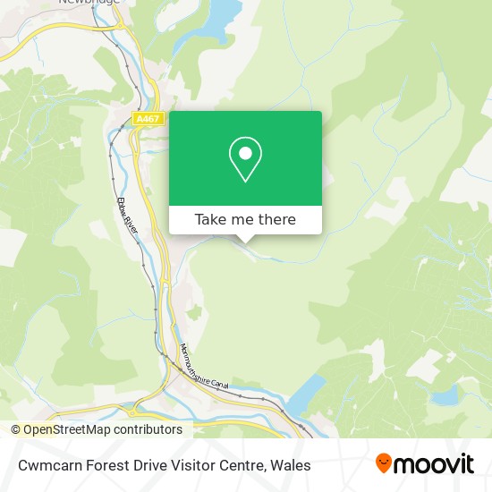 Cwmcarn Forest Drive Visitor Centre map
