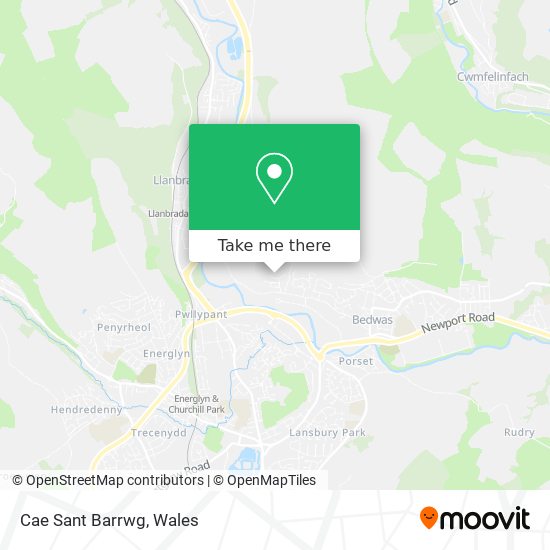 Cae Sant Barrwg map