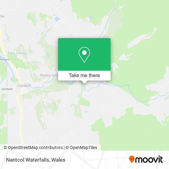 Nantcol Waterfalls map