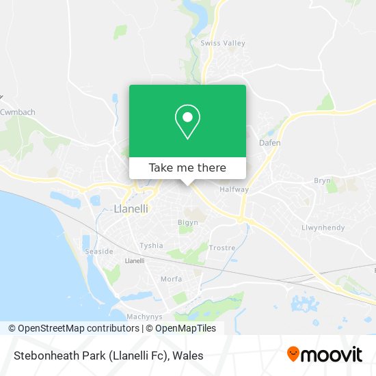 Stebonheath Park (Llanelli Fc) map