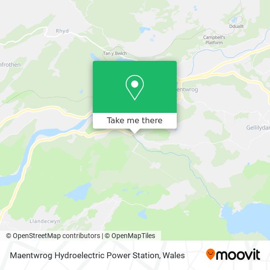 Maentwrog Hydroelectric Power Station map
