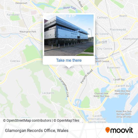 Glamorgan Records Office map