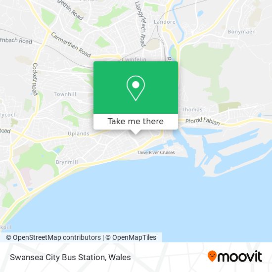 Swansea City Bus Station map