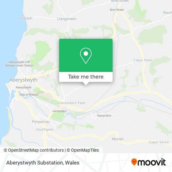 Aberystwyth Substation map