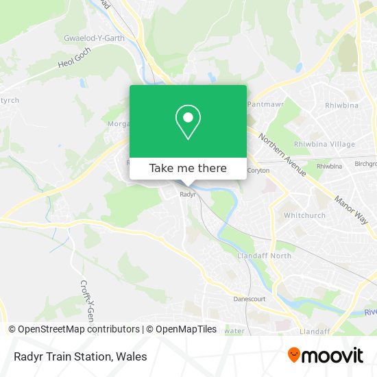 Radyr Train Station map