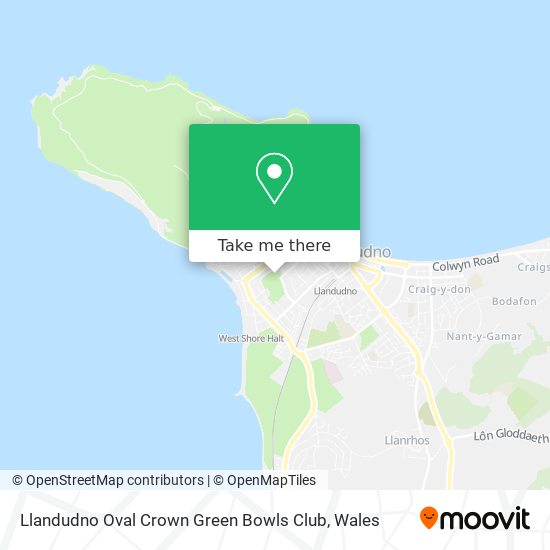 Llandudno Oval Crown Green Bowls Club map