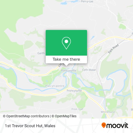 1st Trevor Scout Hut map