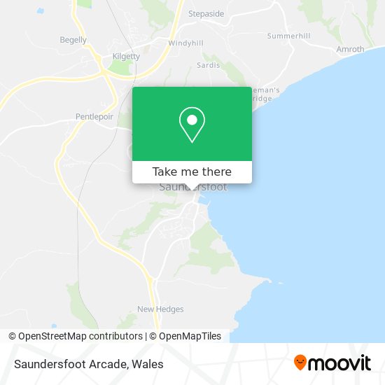 Saundersfoot Arcade map