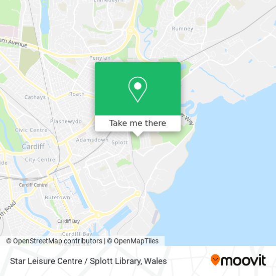 Star Leisure Centre / Splott Library map