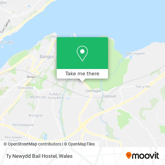 Ty Newydd Bail Hostel map