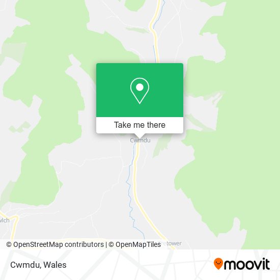 Cwmdu map