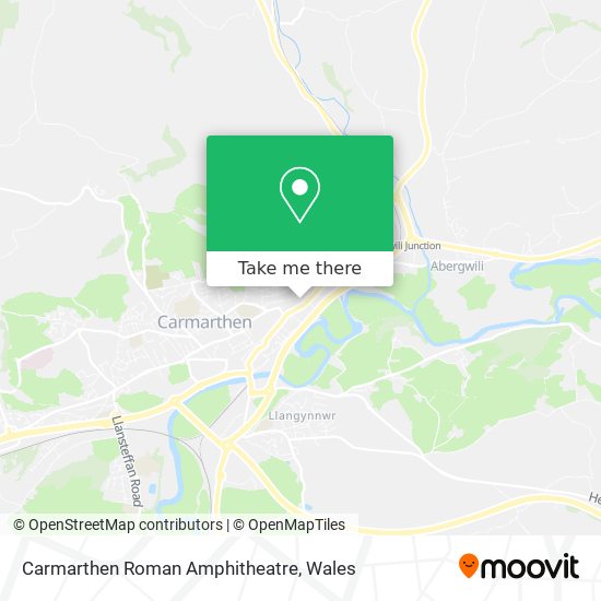 Carmarthen Roman Amphitheatre map