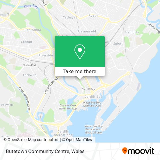 Butetown Community Centre map