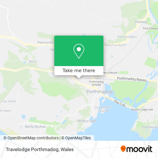 Travelodge Porthmadog map