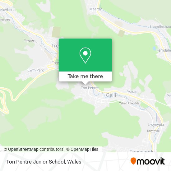Ton Pentre Junior School map
