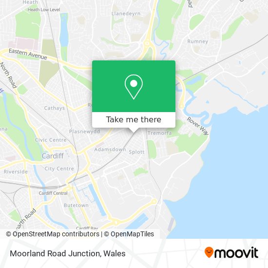 Moorland Road Junction map