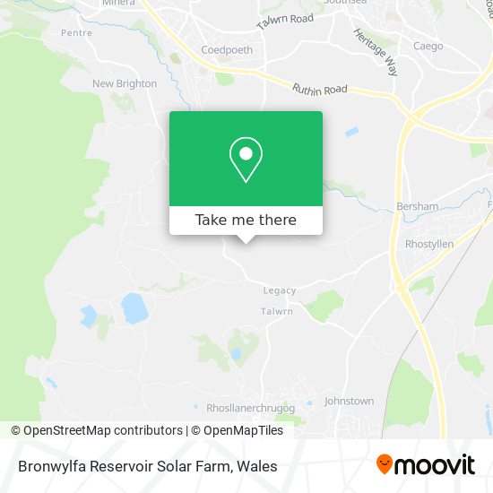 Bronwylfa Reservoir Solar Farm map