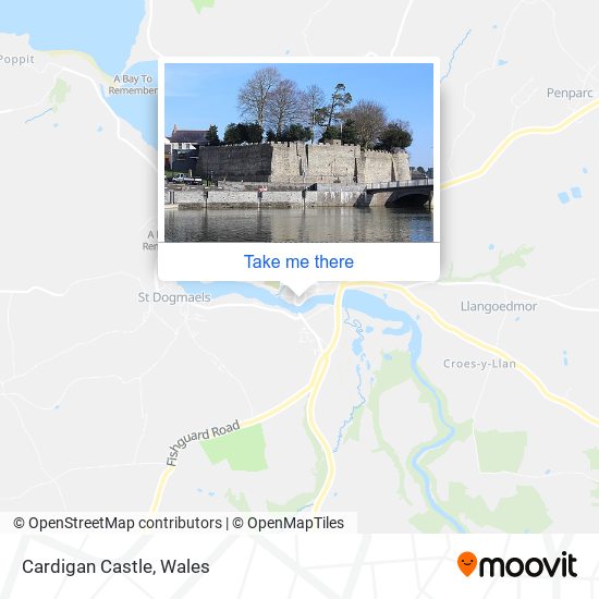 Cardigan Castle map