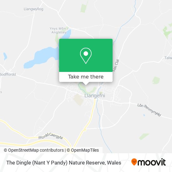 The Dingle (Nant Y Pandy) Nature Reserve map