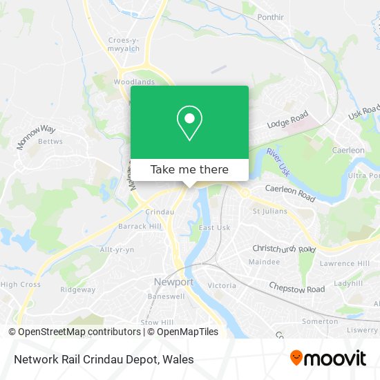 Network Rail Crindau Depot map