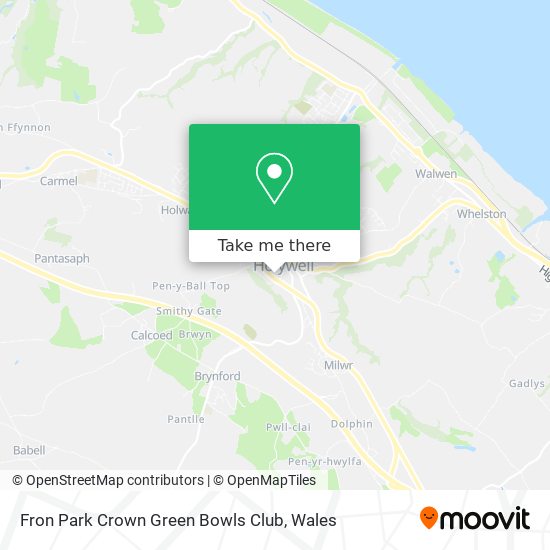 Fron Park Crown Green Bowls Club map