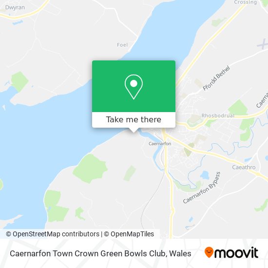 Caernarfon Town Crown Green Bowls Club map