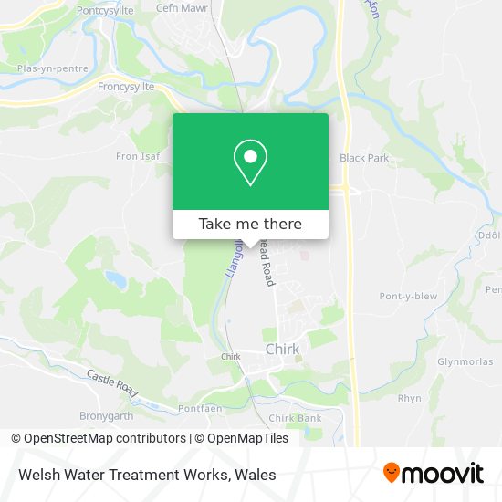 Welsh Water Treatment Works map