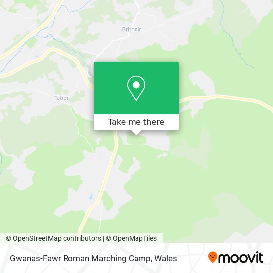 Gwanas-Fawr Roman Marching Camp map