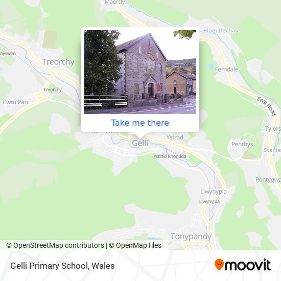 Gelli Primary School map