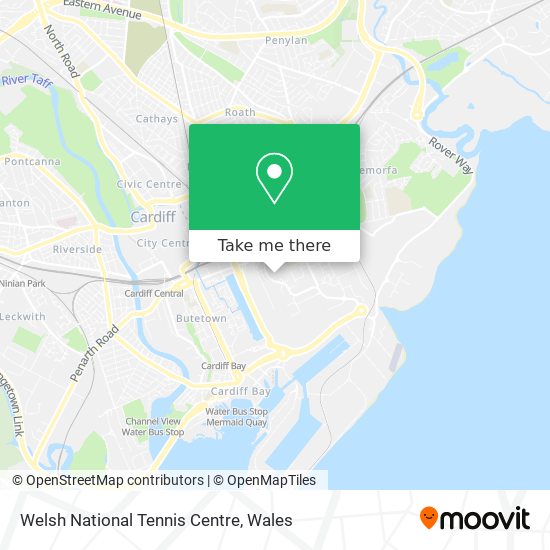 Welsh National Tennis Centre map