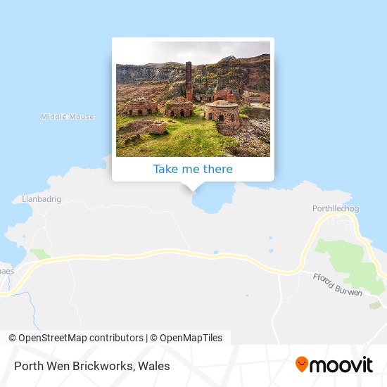 Porth Wen Brickworks map