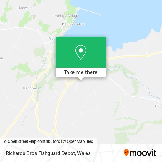 Richards Bros Fishguard Depot map
