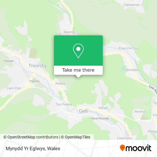 Mynydd Yr Eglwys map