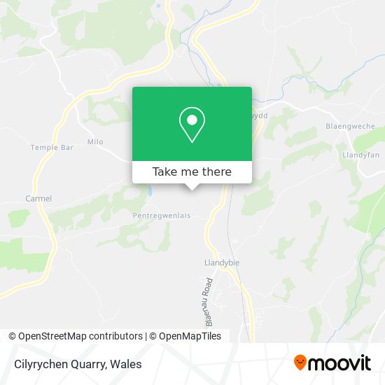 Cilyrychen Quarry map