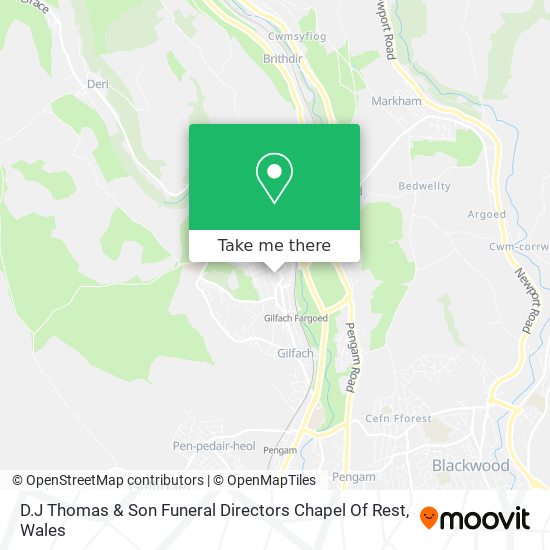 D.J Thomas & Son Funeral Directors Chapel Of Rest map