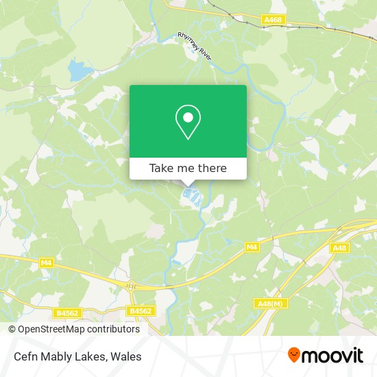 Cefn Mably Lakes map
