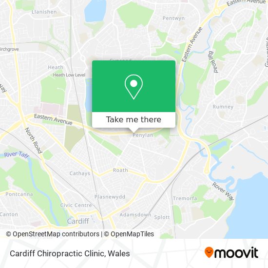 Cardiff Chiropractic Clinic map