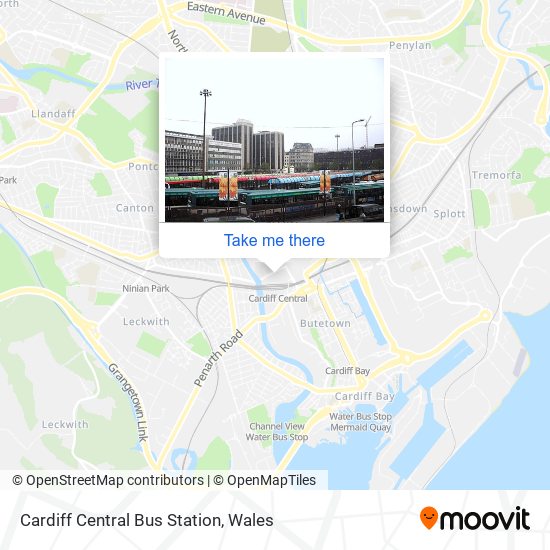 Cardiff Central Bus Station map