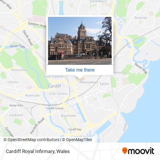 Cardiff Royal Infirmary map