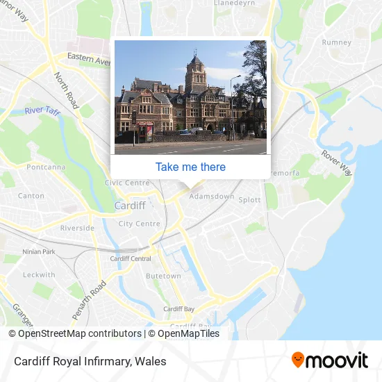 Cardiff Royal Infirmary map