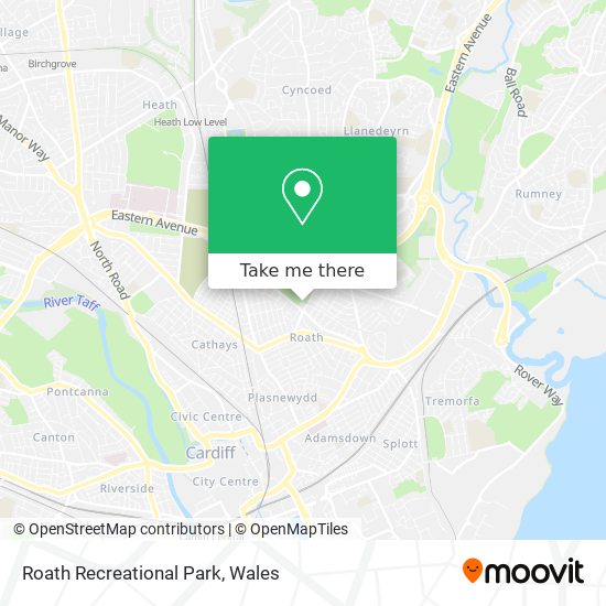 Roath Recreational Park map