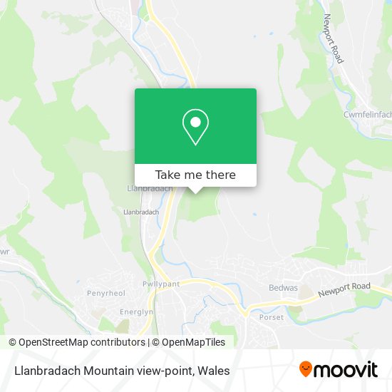 Llanbradach Mountain view-point map