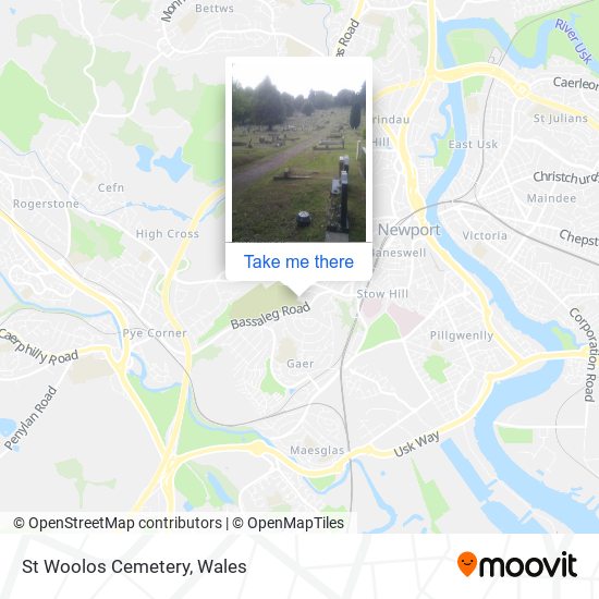 St Woolos Cemetery map