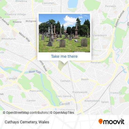 Cathays Cemetery map
